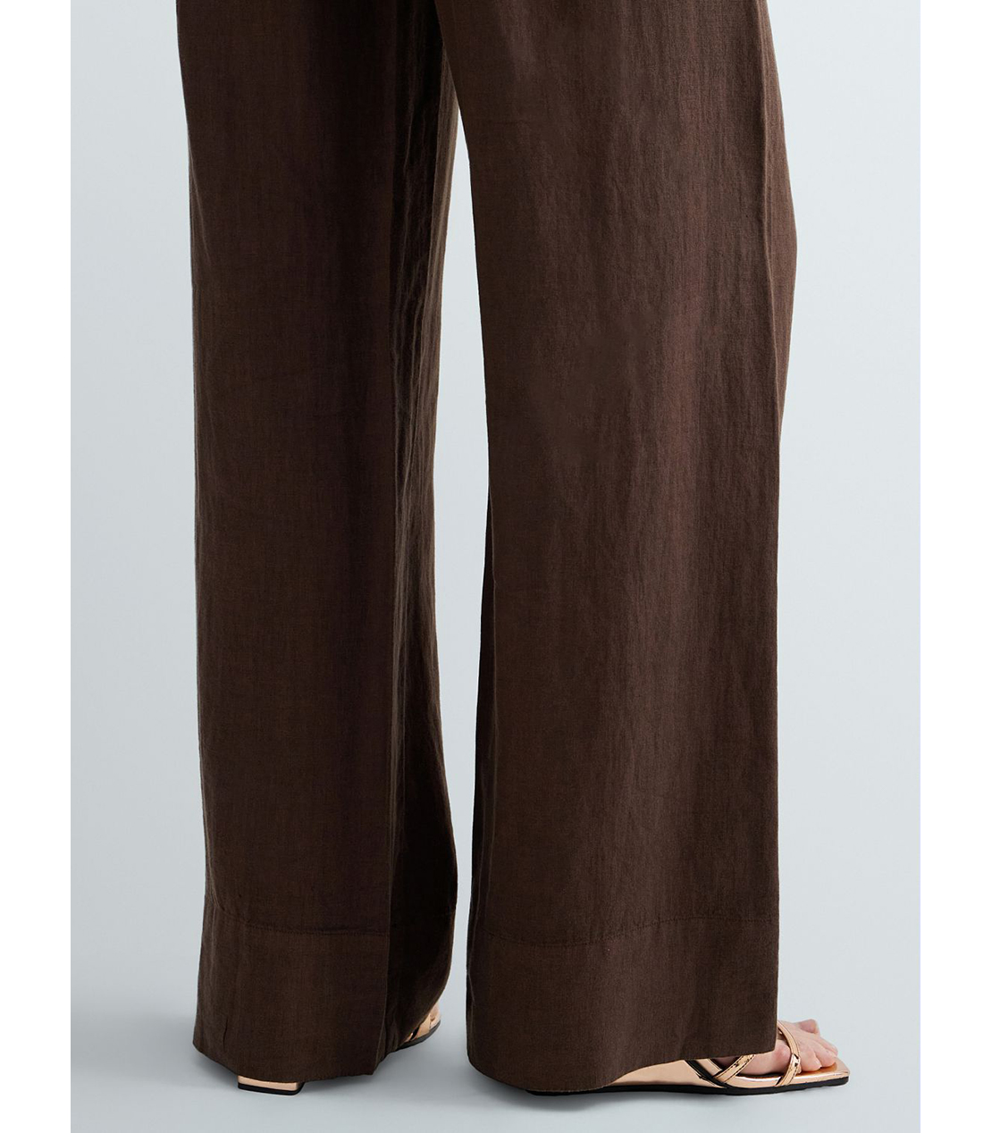 ピュアリネンリラックスパンツ 詳細画像 コーヒー 6